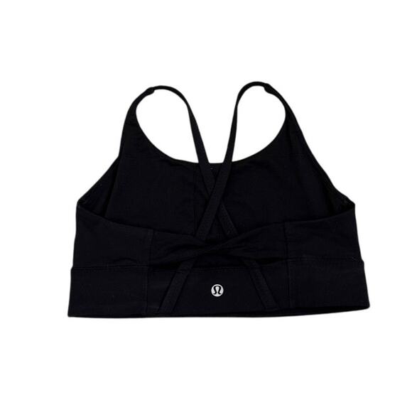 Lululemon Yeah Yoga Black Racerback Sports Bra Size Women's 8 - Picture 2 of 2
